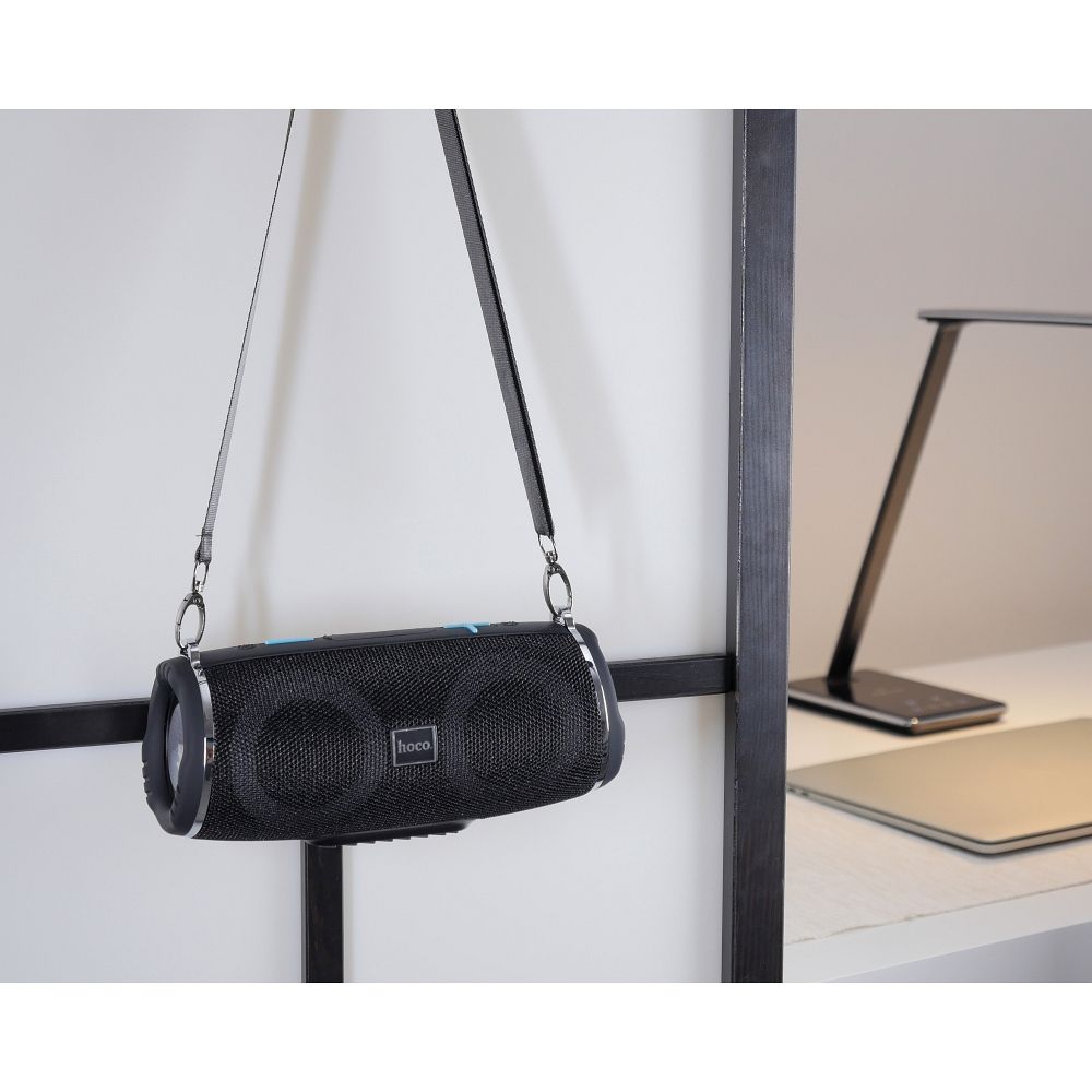 Tragbarer Bluetooth-Lautsprecher HOCO HC12, 10W, RGB, wasserdicht, Schwarz