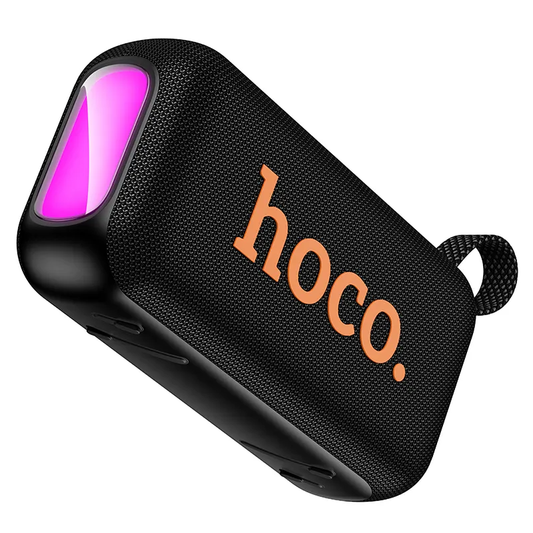 Tragbarer Bluetooth-Lautsprecher HOCO HC32, 2 x 10W, TWS, RGB, Schwarz