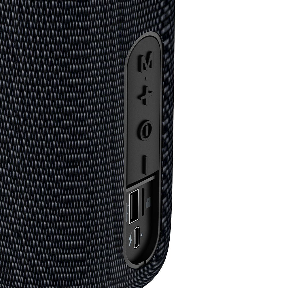 Tragbarer Bluetooth-Lautsprecher McDodo BS-1410, 2 x 5W, RGB, wasserdicht, Schwarz