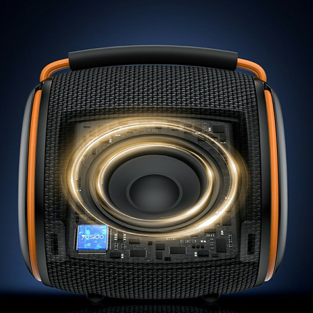 Tragbarer Bluetooth-Lautsprecher Yesido YSW40, 8W, RGB, Schwarz