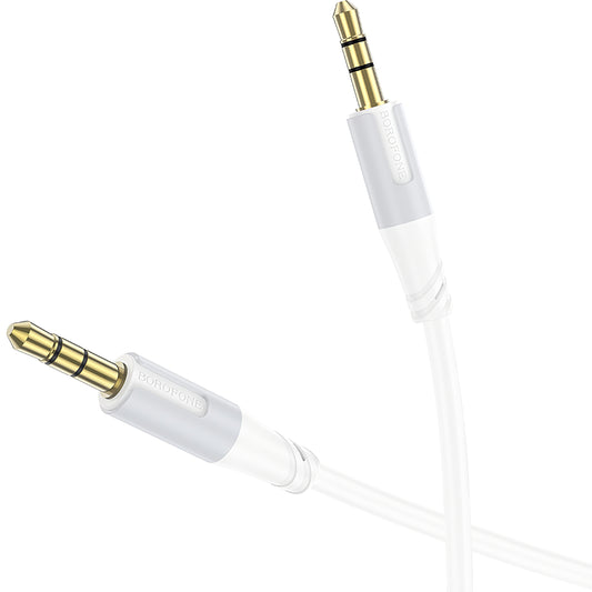 Audio Cable 3.5mm - 3.5mm Borofone BL19 Creator, 1m, White