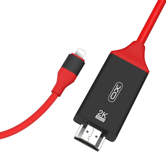 Audio- und Videokabel Lightning - HDMI XO Design GB006, 1,8m, Rot