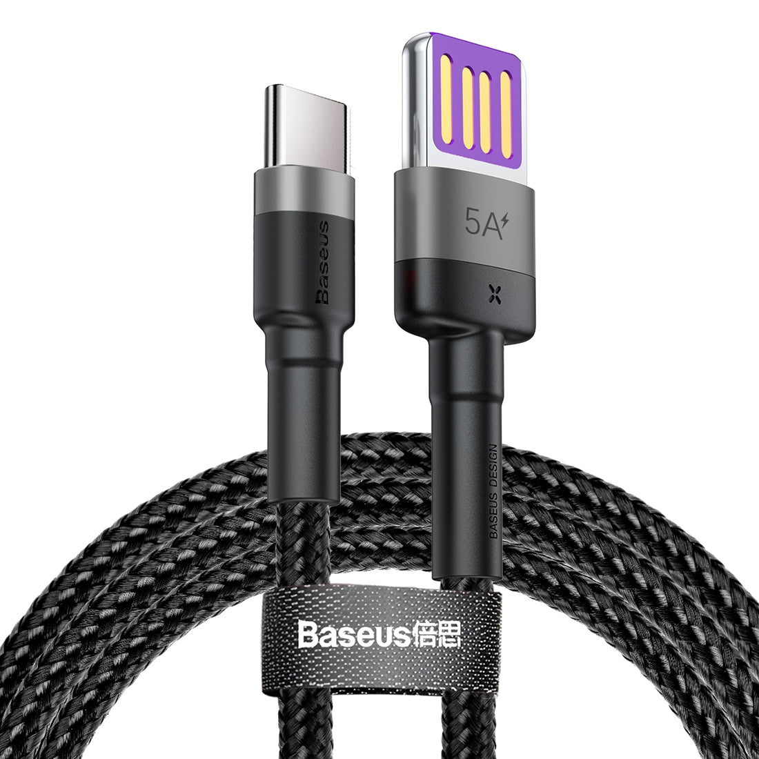 USB-A - USB-C Daten- und Ladekabel Baseus Cafule Special Edition, 40W, 1m, Grau CATKLF-PG1