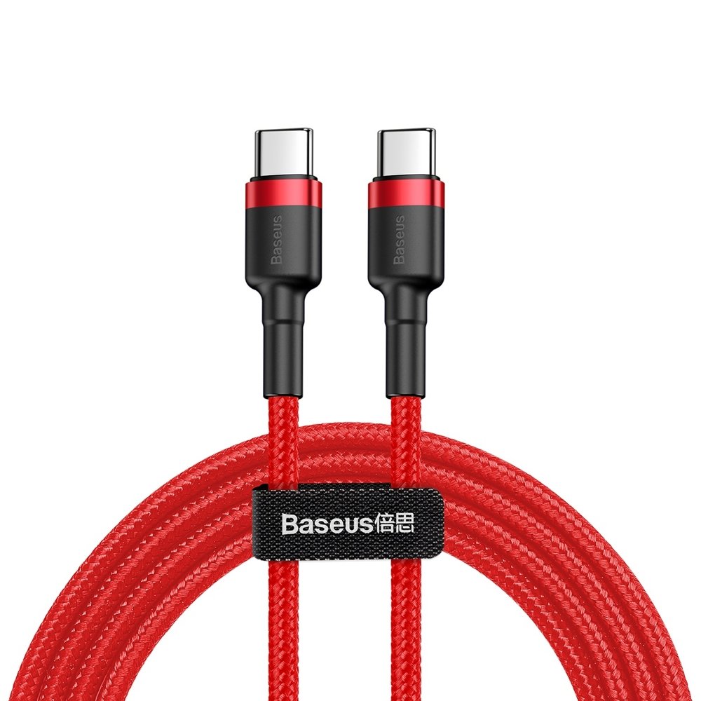USB-C Daten- und Ladekabel - USB-C Baseus Cafule, 60W, 1m, Rot CATKLF-G09