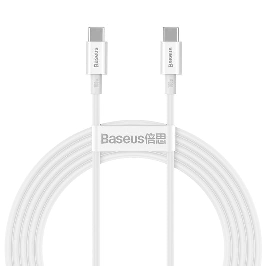 USB-C Daten- und Ladekabel - USB-C Baseus Superior Series, 100W, 2m, Weiß CATYS-C02