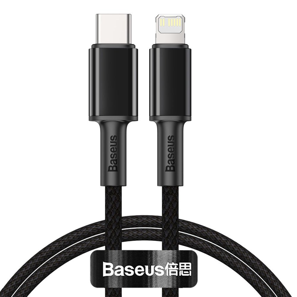 Baseus High Density Braided USB-C auf Lightning Kabel 20W 1m | Schwarz
