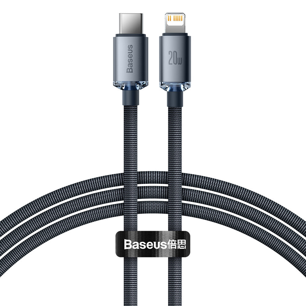 Baseus Crystal Shine Series USB-C auf Lightning Kabel 20W 1.2m | Schwarz