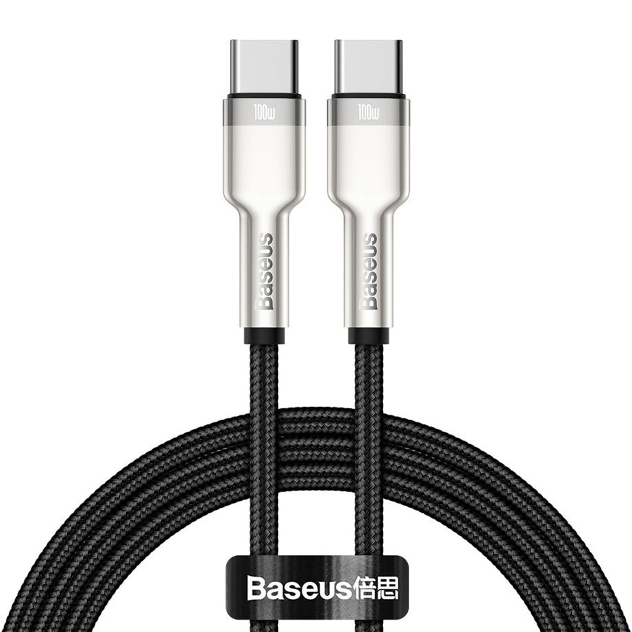 USB-C Daten- und Ladekabel - USB-C Baseus Cafule Metal Series, 100W, 1m, Schwarz CATJK-C01