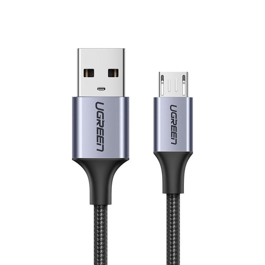 Daten- und Ladekabel USB-A - microUSB UGREEN US290, 18W, 2m, Schwarz