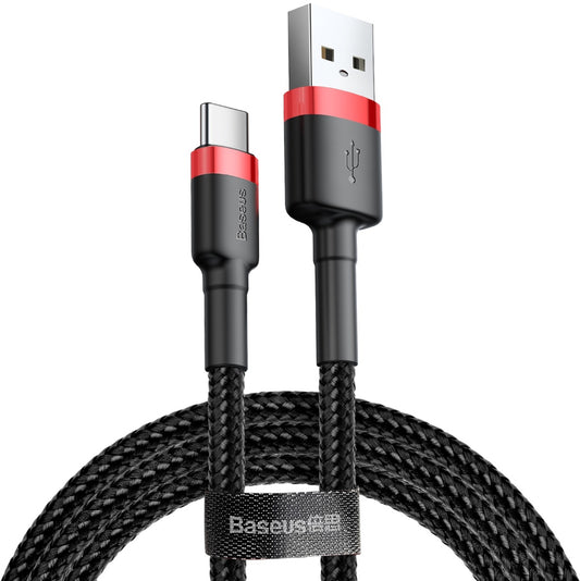 Daten- und Ladekabel USB-A - USB-C Baseus Cafule, 60W, 0.5m, Rot CATKLF-A91