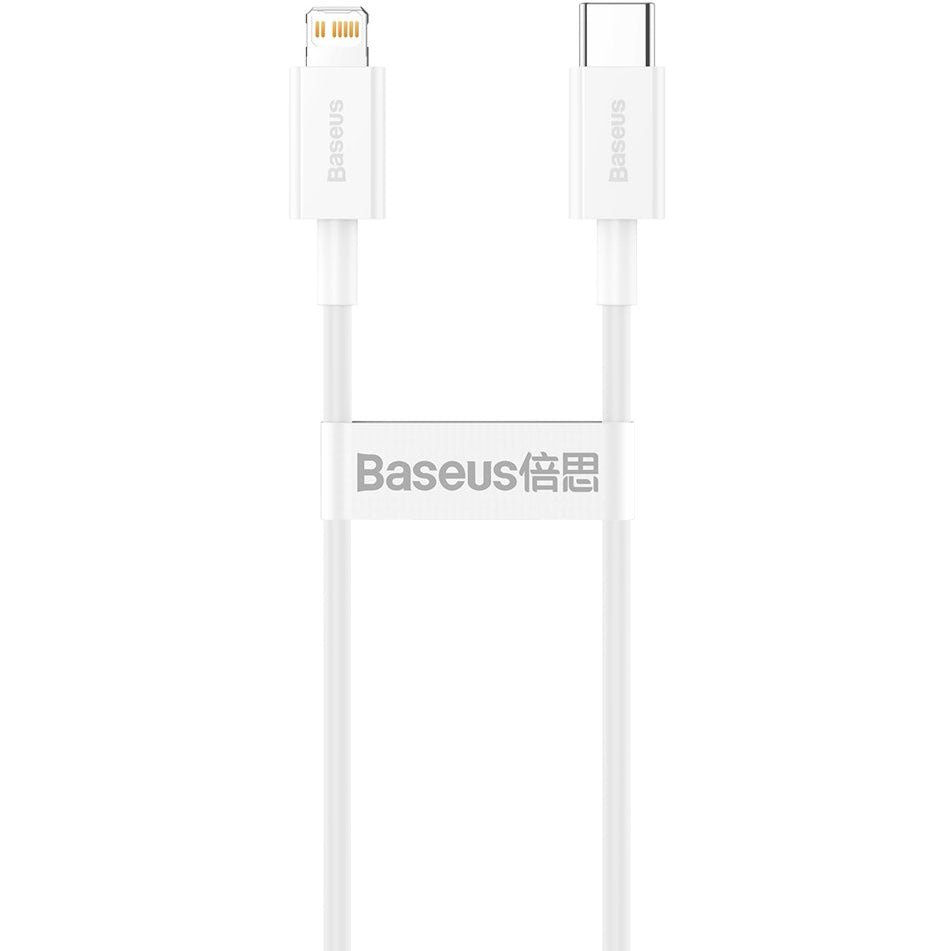 USB-C to Lightning Data and Charging Cable Baseus Superior Series, 20W, 0.25m, White CATLYS-02