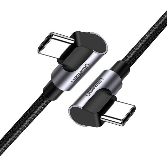 USB-C Daten- und Ladekabel - USB-C UGREEN US323 USB-C abgewinkelt, 60W, 1m, Schwarz