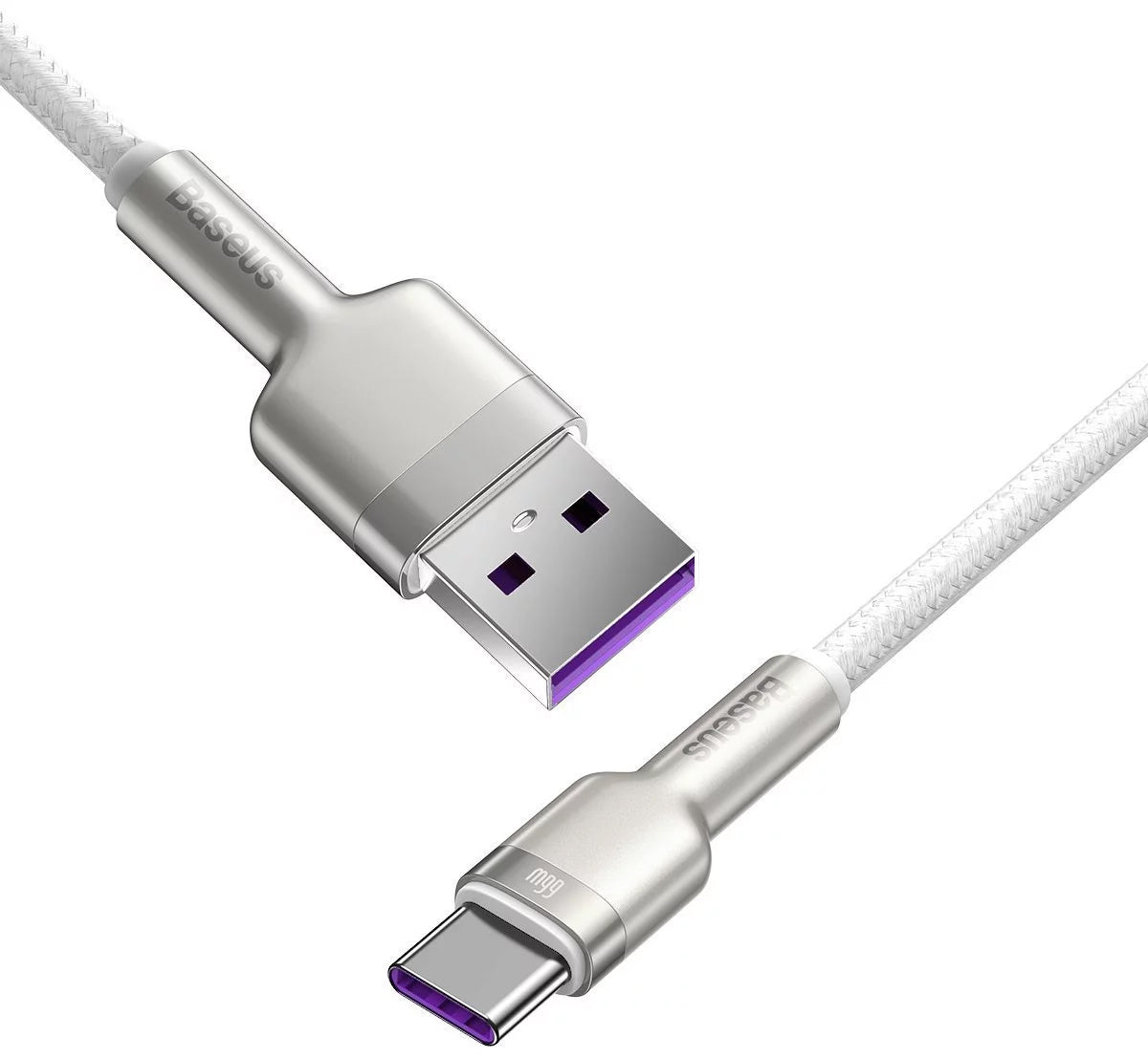 Baseus Cafule Metal USB-A auf USB-C Kabel 66W 1m | Weiß | Nylon