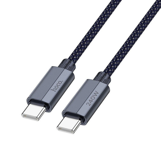 USB-C Daten- und Ladekabel - USB-C HOCO U134, 240W, 1,8m, Grau, USB-C