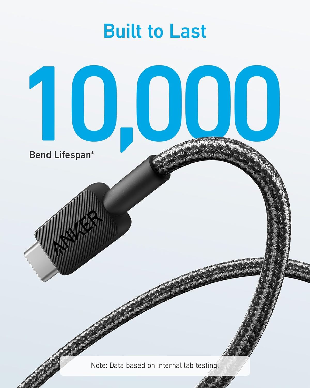 USB-A - USB-C Anker 322 Daten- und Ladekabel, 18W, 0.9m, Schwarz A81H5G11