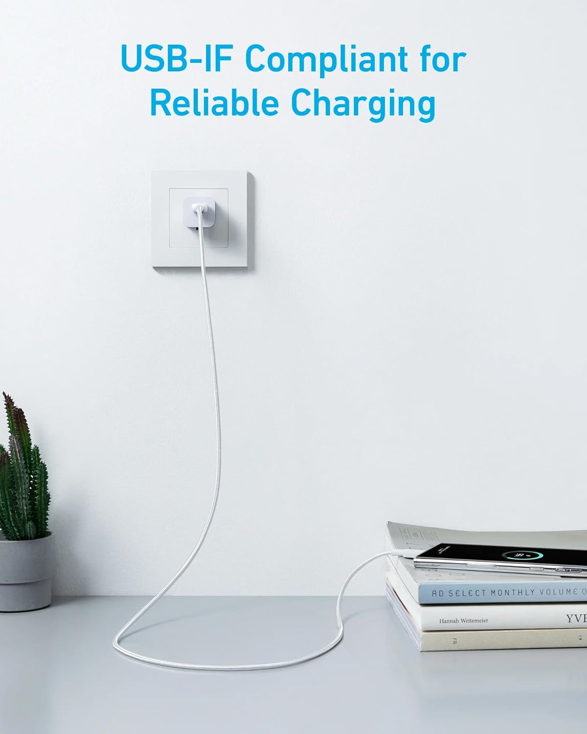 Daten- und Ladekabel USB-A - USB-C Anker 322, 18W, 0.9m, Weiß A81H5G21