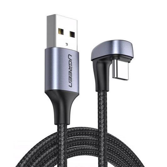 Daten- und Ladekabel USB-A - USB-C UGREEN US311 Gewinkelt, 18W, 1m, Grau