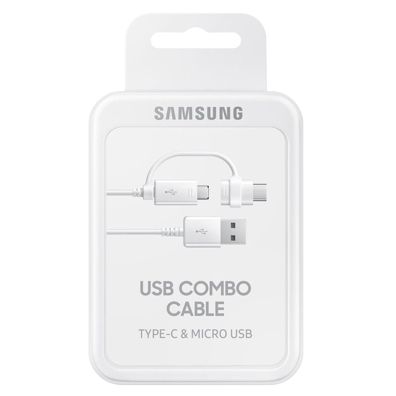 Samsung 2in1 Ladekabel USB-A auf USB-C / microUSB | 18W 1.5m | Weiß
