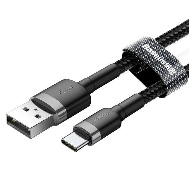 Daten- und Ladekabel USB-A - USB-C Baseus Cafule, 18W, 2m, Grau CATKLF-CG1