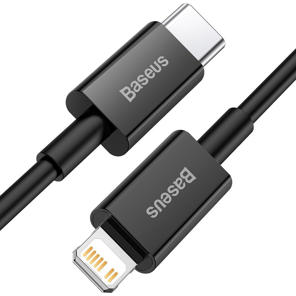 USB-C - Lightning Daten- und Ladekabel Baseus Superior Series, 20W, 1m, Schwarz CATLYS-A01