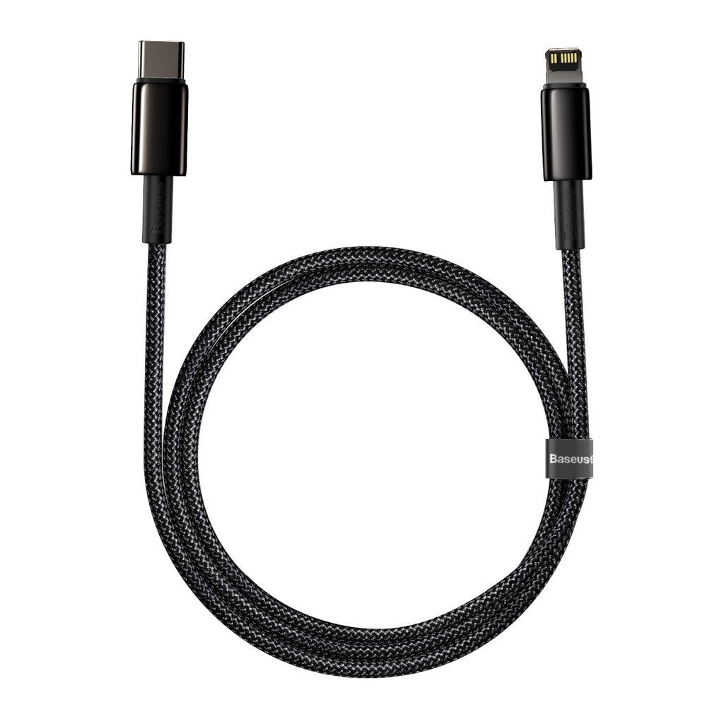 Baseus Tungsten Gold USB-C auf Lightning Kabel 20W 1m | Schwarz