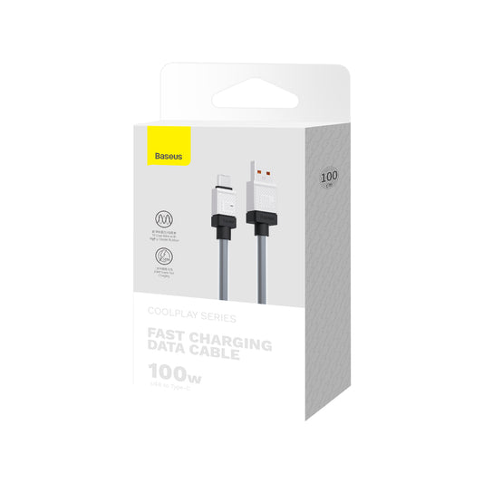 USB-A - USB-C Daten- und Ladekabel Baseus CoolPlay, 100W, 1m, Schwarz CAKW000601