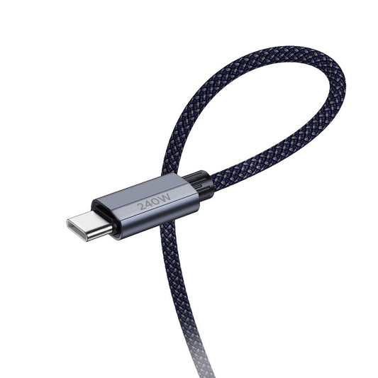 USB-C Daten- und Ladekabel - USB-C HOCO U134, 240W, 1,8m, Grau, USB-C