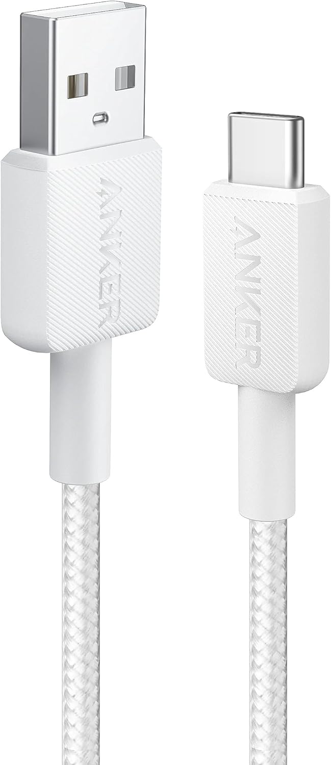 Daten- und Ladekabel USB-A - USB-C Anker 322, 18W, 0.9m, Weiß A81H5G21