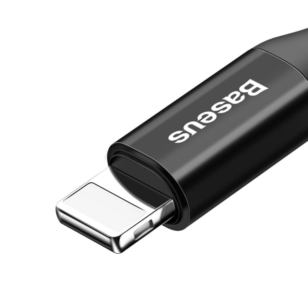 Daten- und Ladekabel USB-A - Lightning Baseus Fish Eye Spring, 18W, 1m, Schwarz CALSR-01 CALSR-01
