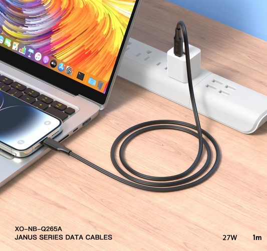 USB-C - Lightning Daten- und Ladekabel XO Design NB-Q265A, 27W, 1m, Schwarz