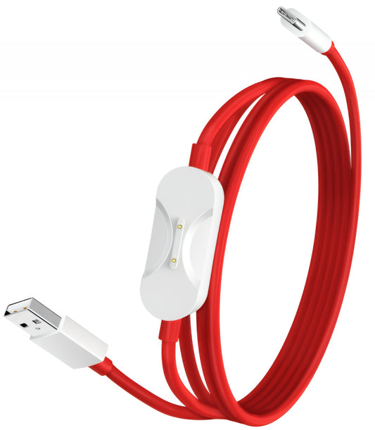 Daten- und Ladekabel USB-A - USB-C / Pogo Pin OnePlus DL162, 80W, 1.2m, Rot 5461100665