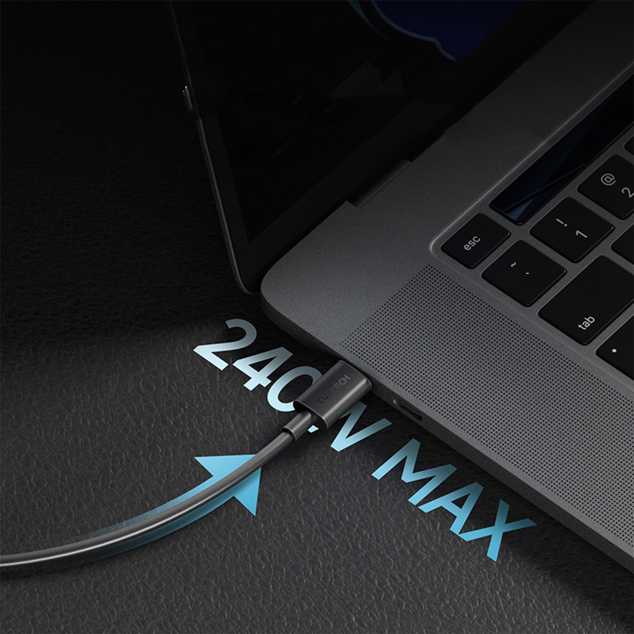 USB-C Daten- und Ladekabel - USB-C Cuktech, 240W, 1,5m, Schwarz CKCTC615NCBK
