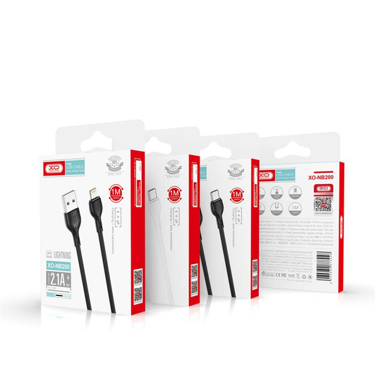 USB-A - microUSB Lade- und Datenkabel XO Design NB200, 10W, 1m, Weiß