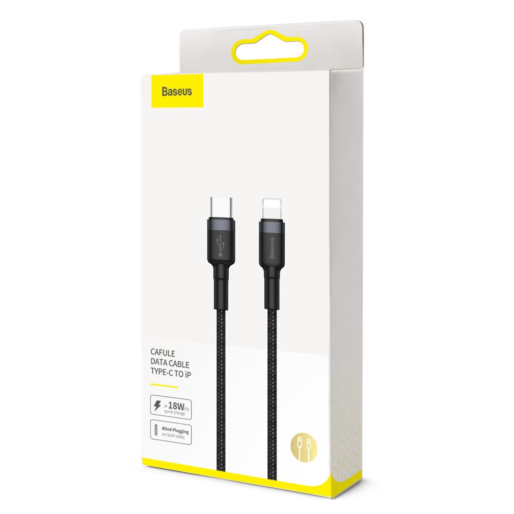 Daten- und Ladekabel USB-C - Lightning Baseus Cafule, 18W, 1m, Rot CATLKLF-91