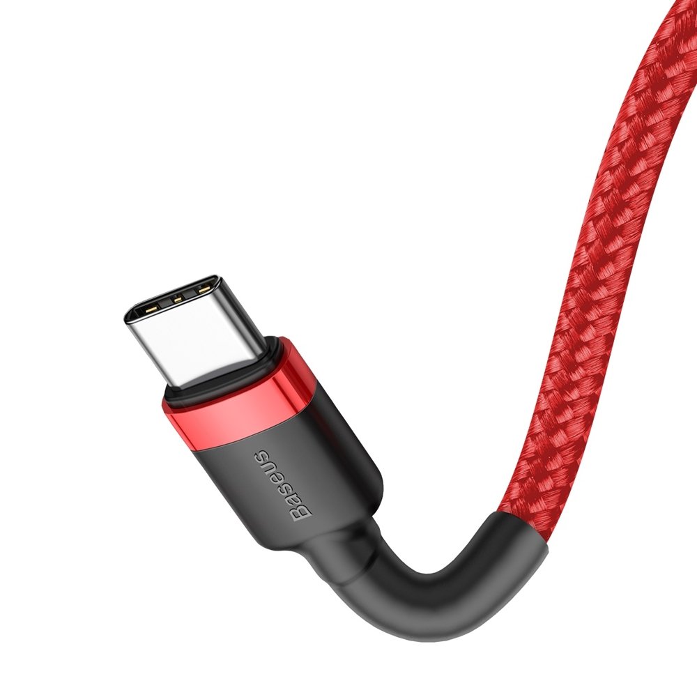 USB-C Daten- und Ladekabel - USB-C Baseus Cafule, 60W, 1m, Rot CATKLF-G09