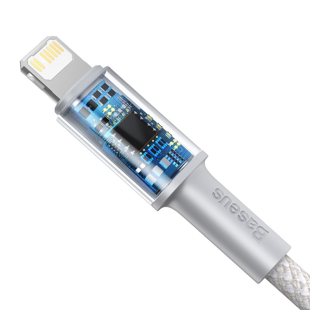 Baseus High Density Braided USB-C auf Lightning Kabel 20W 2m | Weiß