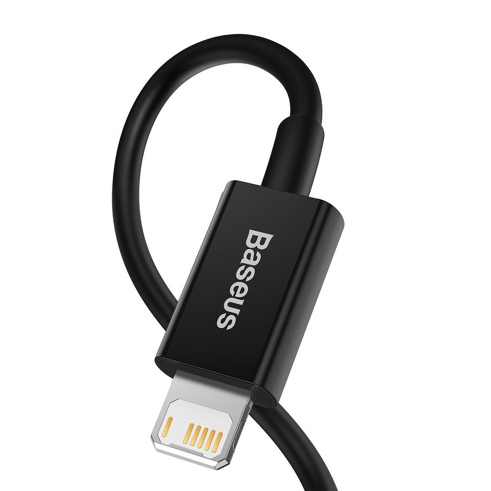 USB-A- auf Lightning-Daten- und Ladekabel Baseus Superior Series, 20W, 2m, Schwarz CALYS-C01