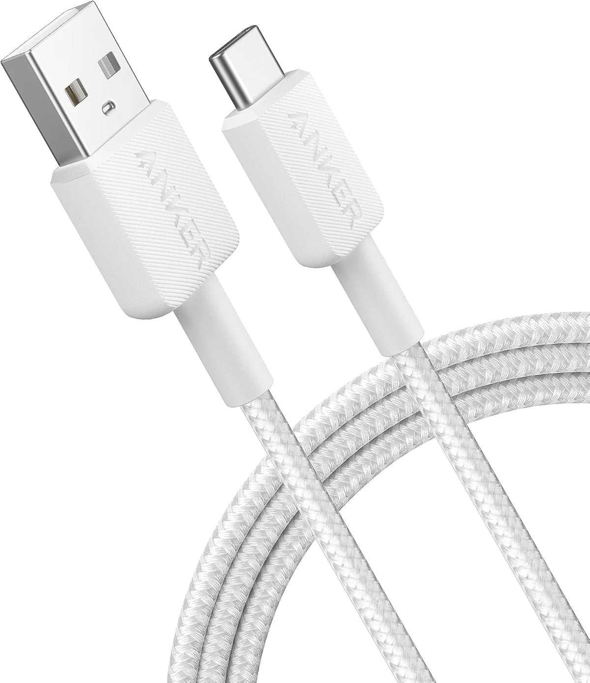 Daten- und Ladekabel USB-A - USB-C Anker 322, 18W, 0.9m, Weiß A81H5G21