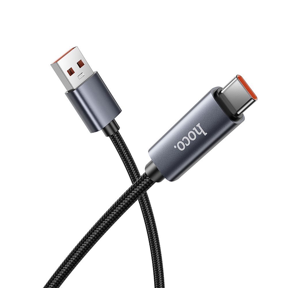 Daten- und Ladekabel USB-A - USB-C HOCO Display X112, 100W, 1m, Schwarz