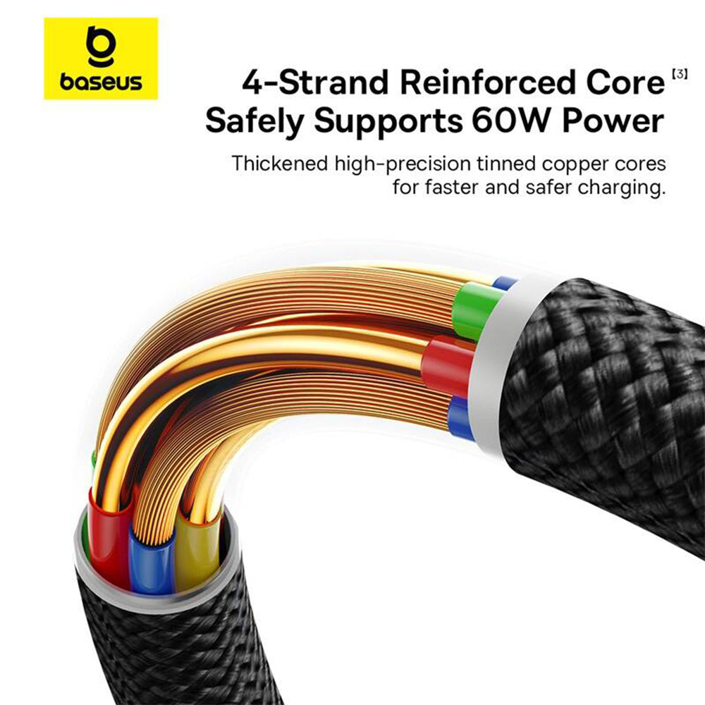 Daten- und Ladekabel USB-A - USB-C Baseus Dura Series, 60W, 1m, Rot P10377802U01-01