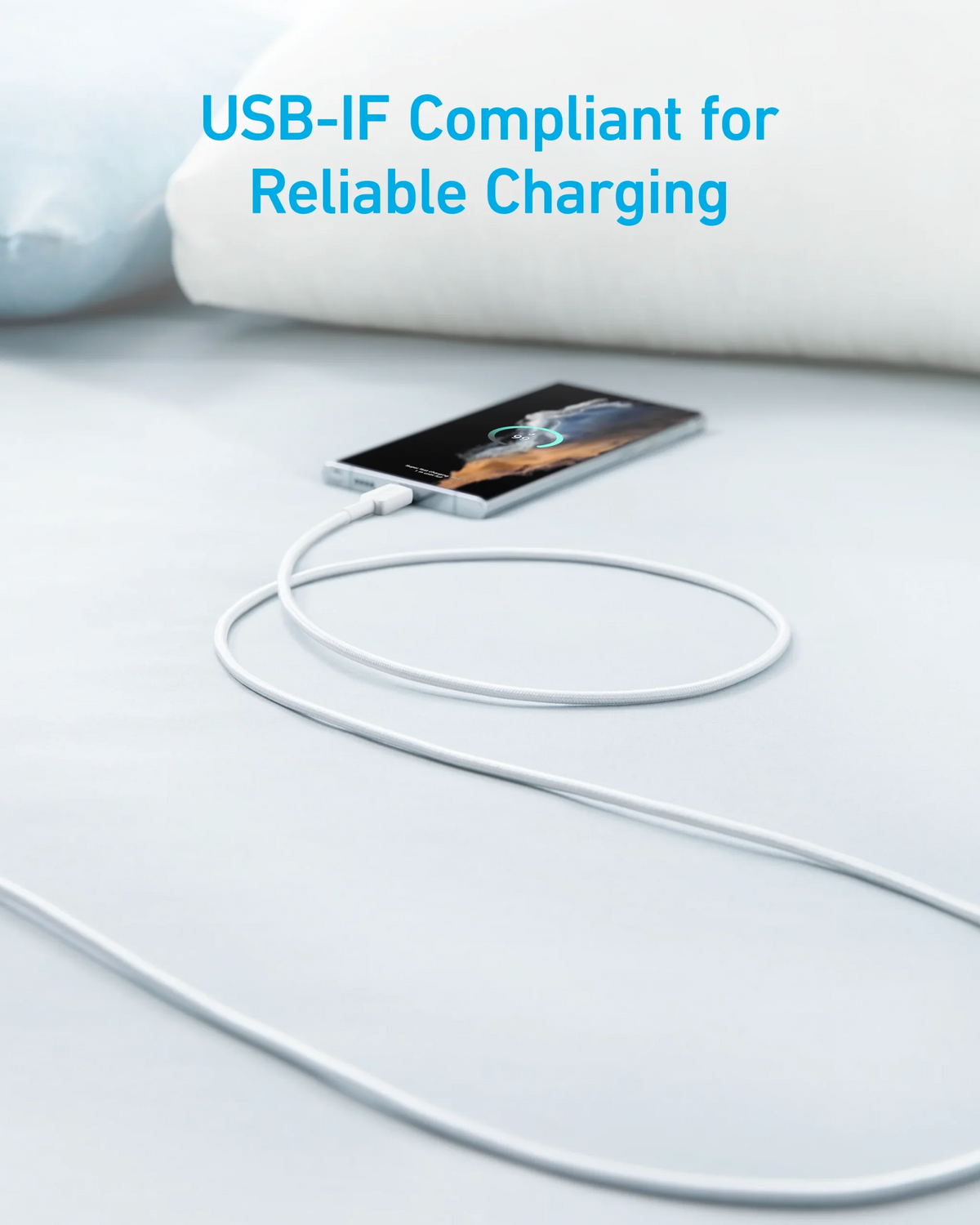 Daten- und Ladekabel USB-A - USB-C Anker 322, 18W, 1,8m, Weiß A81H6G21