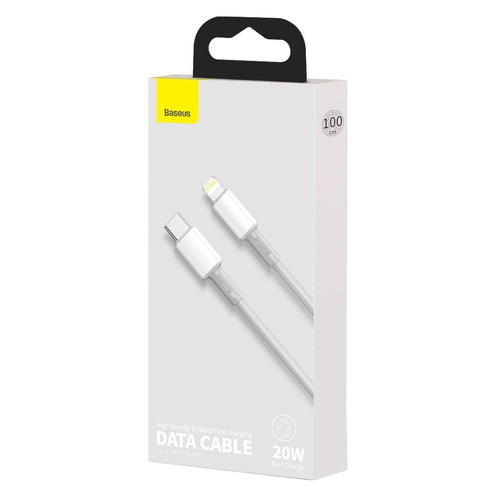 Baseus High Density Braided USB-C auf Lightning Kabel 20W 2m | Weiß