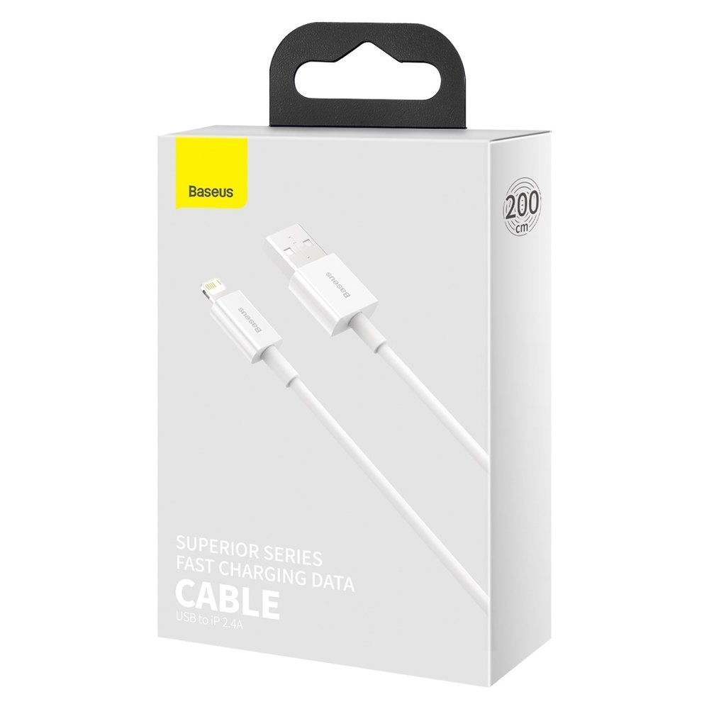 Data and Charging Cable USB-A - Lightning Baseus Superior Series, 20W, 2m, White CALYS-C02