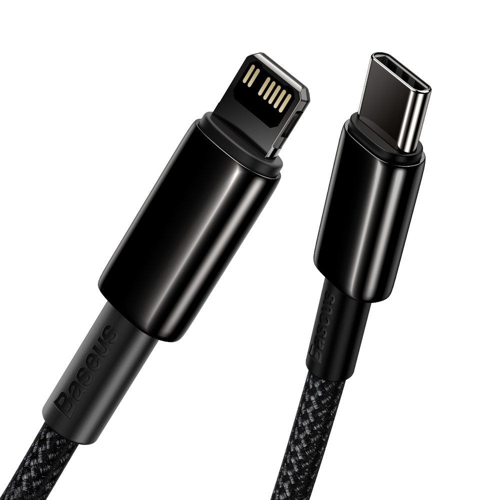 Baseus Tungsten Gold USB-C auf Lightning Kabel 20W 1m | Schwarz