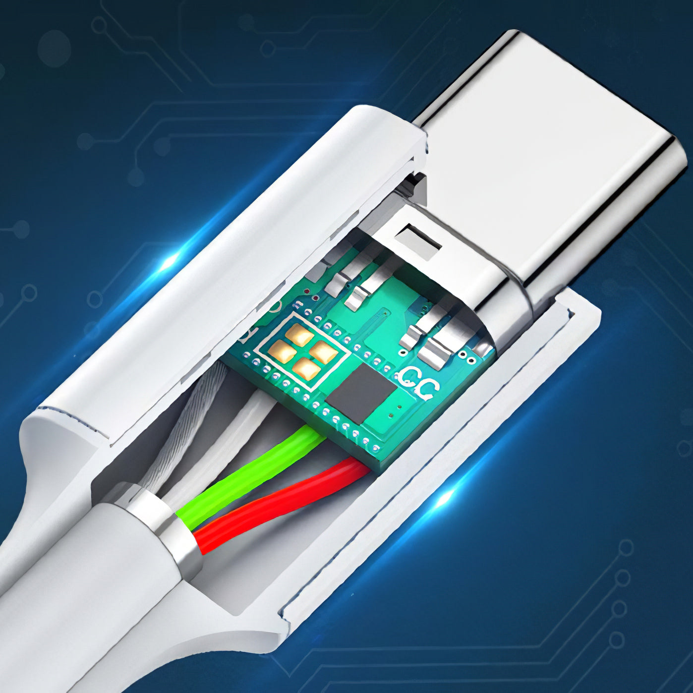 USB-C Daten- und Ladekabel - USB-C UGREEN US264, 60W, 2m, Weiß