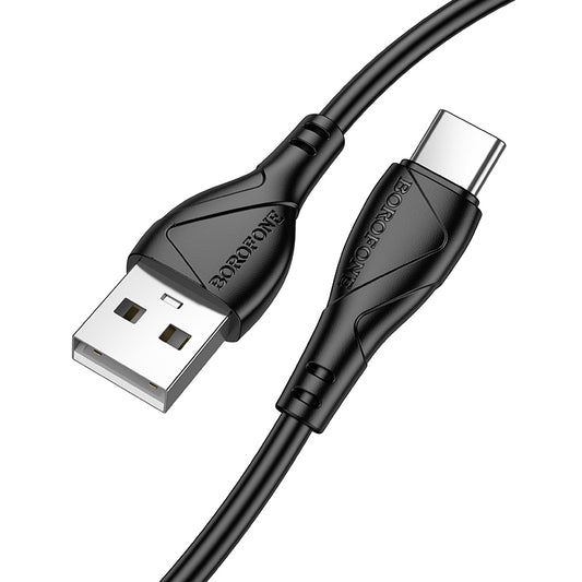 USB-A - USB-C Daten- und Ladekabel Borofone BX121 Energy, 18W, 1m, Schwarz