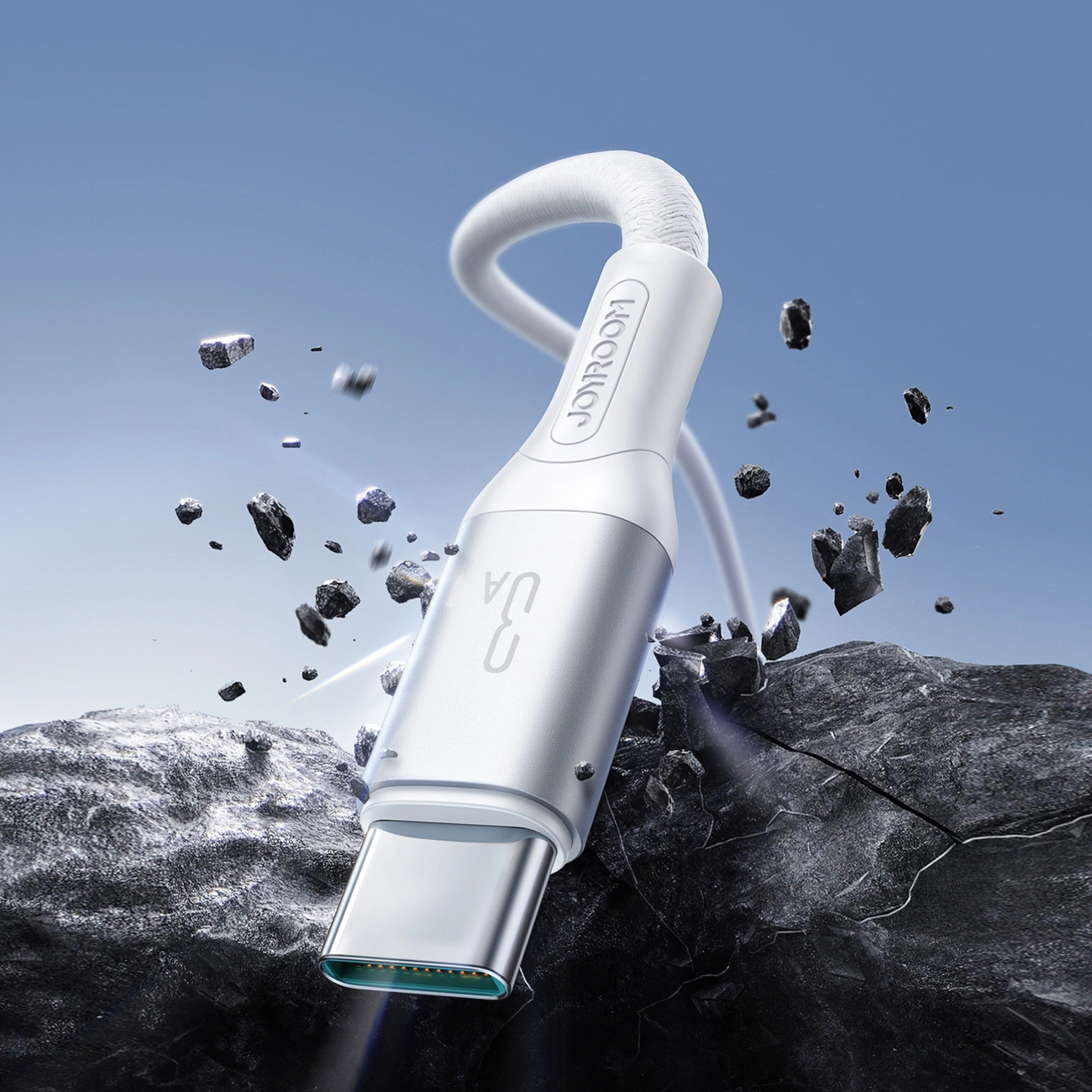 Daten- und Ladekabel USB-A - USB-C Joyroom S-A28 Flash, 18W, 1m, Weiß