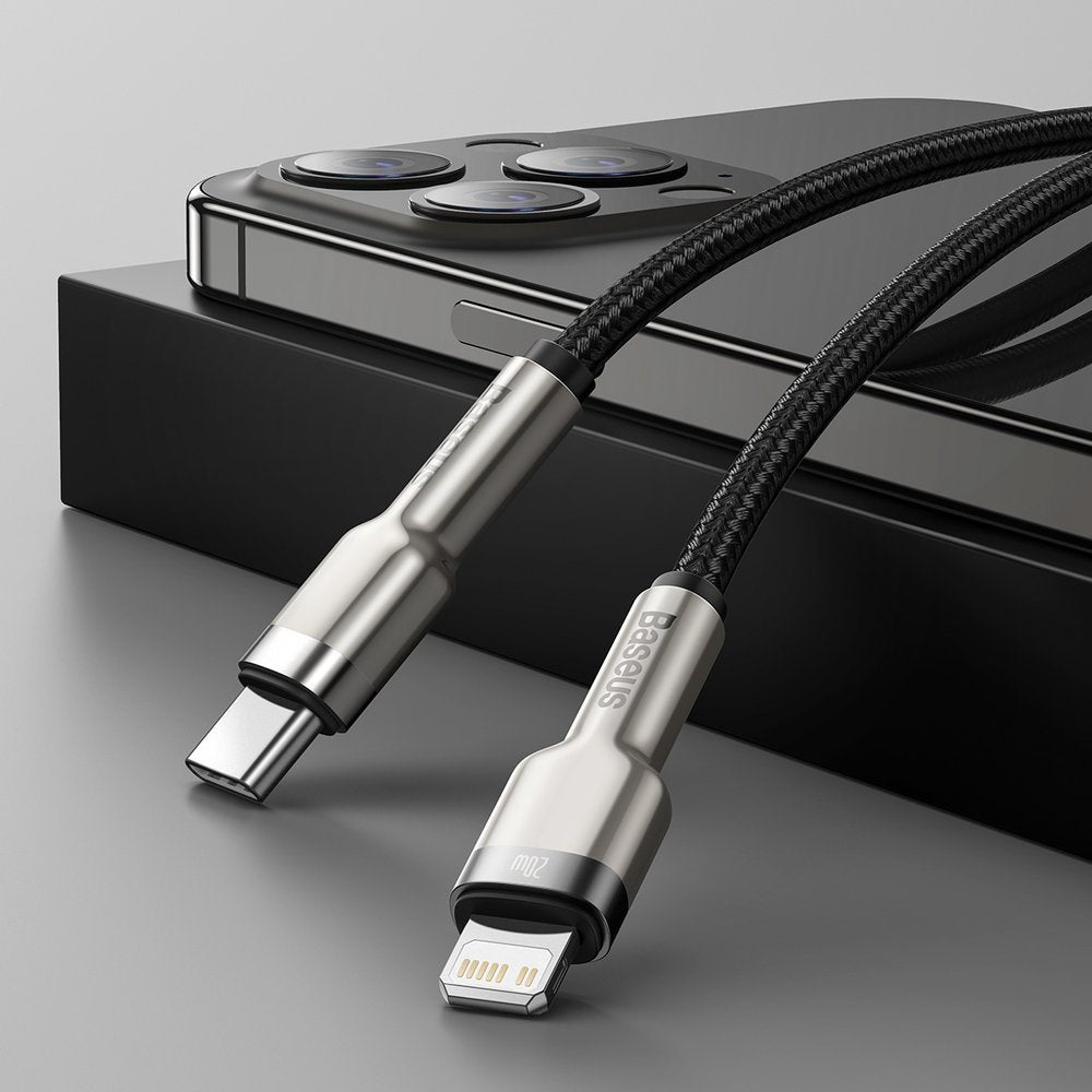 Baseus Cafule Metal Series USB-C auf Lightning Kabel 20W 1m | Schwarz
