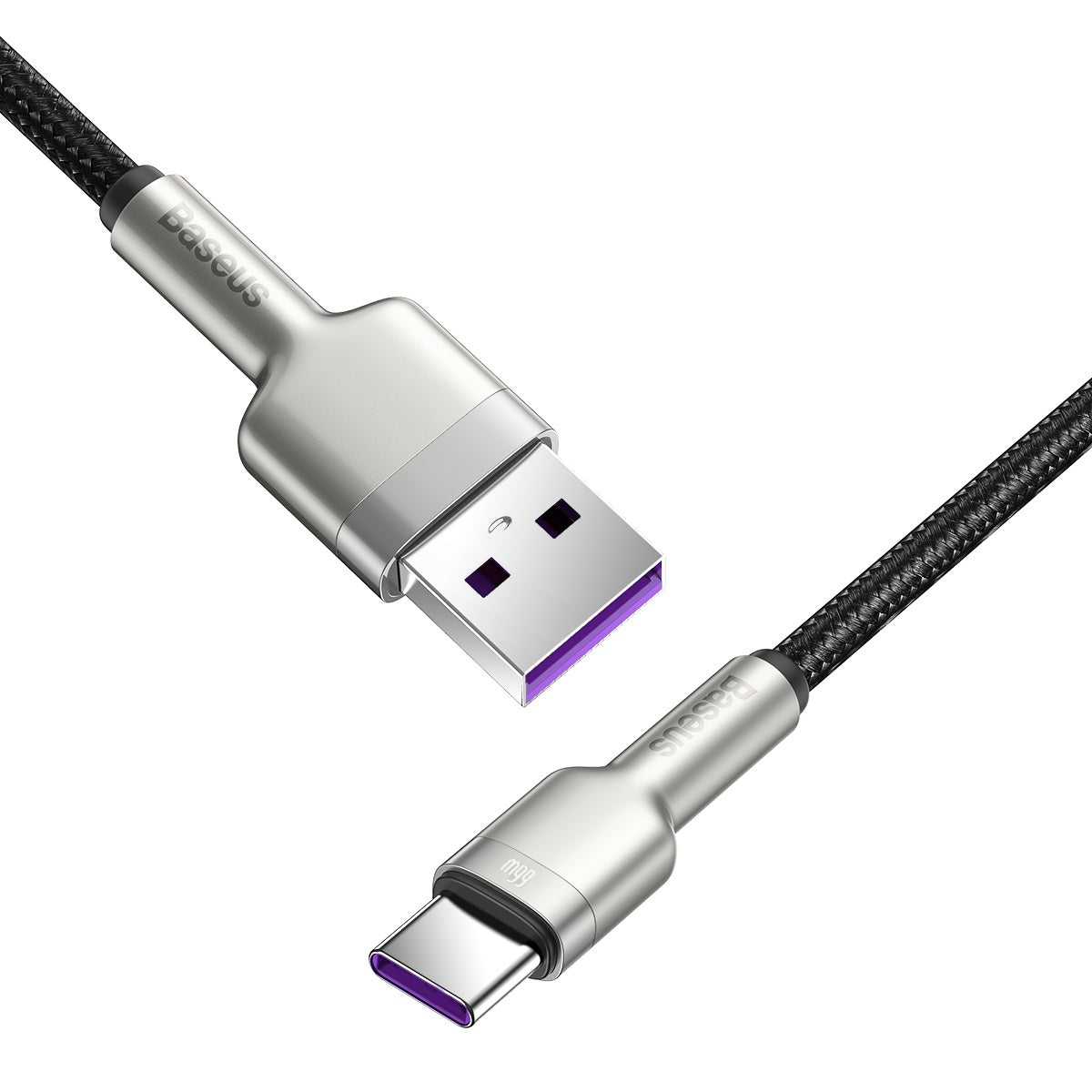 Baseus Cafule Metal USB-A auf USB-C Kabel 66W 1m | Schwarz | Nylon