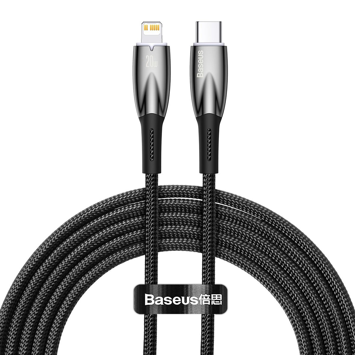 Baseus Glimmer Series USB-C auf Lightning Kabel 20W 2m | Schwarz